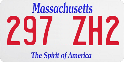 MA license plate 297ZH2