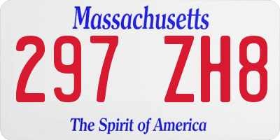 MA license plate 297ZH8