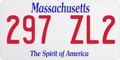 MA license plate 297ZL2