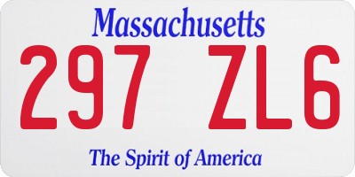 MA license plate 297ZL6