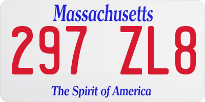 MA license plate 297ZL8