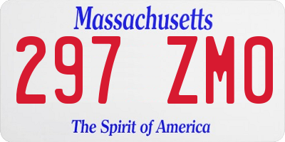 MA license plate 297ZM0