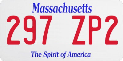 MA license plate 297ZP2