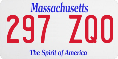 MA license plate 297ZQ0