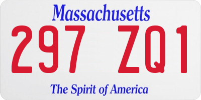 MA license plate 297ZQ1