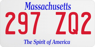 MA license plate 297ZQ2