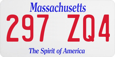 MA license plate 297ZQ4