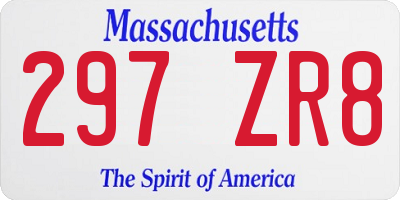 MA license plate 297ZR8