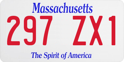 MA license plate 297ZX1