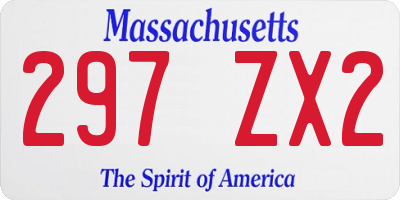 MA license plate 297ZX2