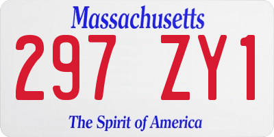 MA license plate 297ZY1