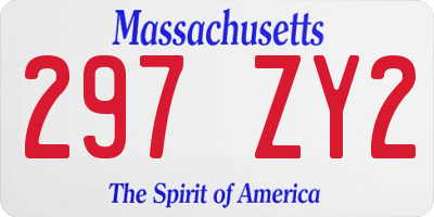 MA license plate 297ZY2