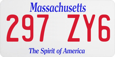 MA license plate 297ZY6