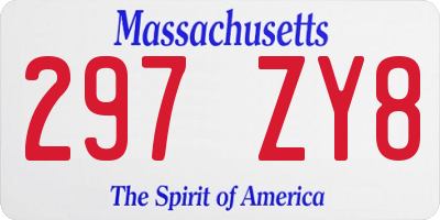 MA license plate 297ZY8
