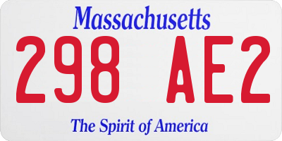 MA license plate 298AE2