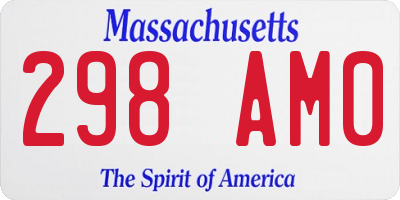 MA license plate 298AM0
