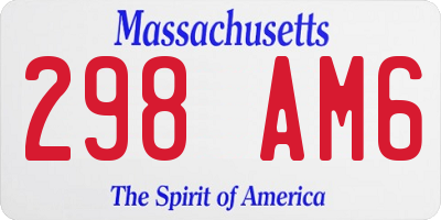 MA license plate 298AM6