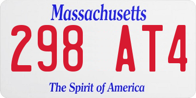 MA license plate 298AT4