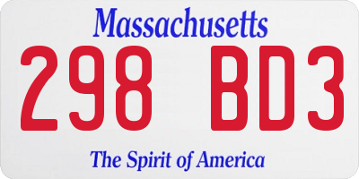 MA license plate 298BD3