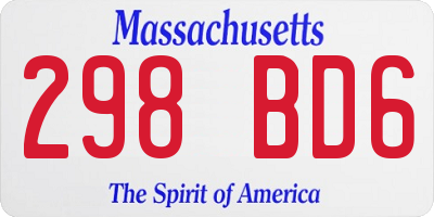MA license plate 298BD6