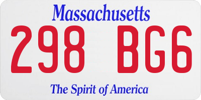 MA license plate 298BG6