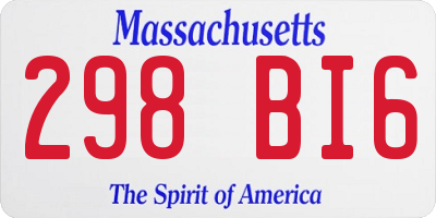MA license plate 298BI6