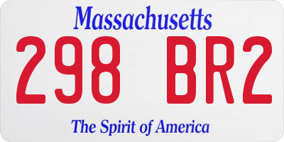 MA license plate 298BR2