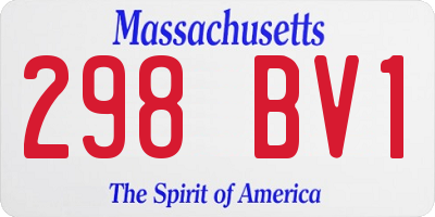 MA license plate 298BV1