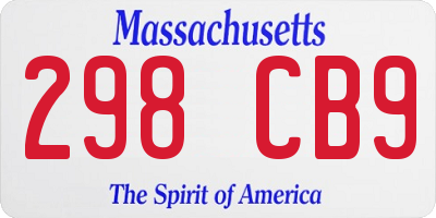 MA license plate 298CB9