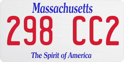 MA license plate 298CC2