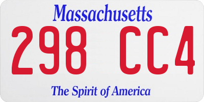 MA license plate 298CC4