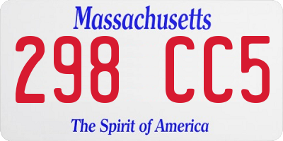 MA license plate 298CC5