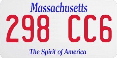 MA license plate 298CC6