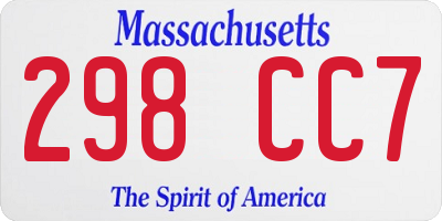 MA license plate 298CC7