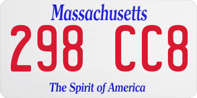 MA license plate 298CC8