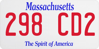 MA license plate 298CD2