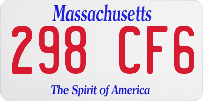 MA license plate 298CF6