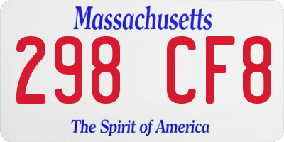 MA license plate 298CF8