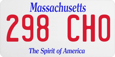 MA license plate 298CH0