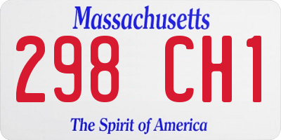 MA license plate 298CH1