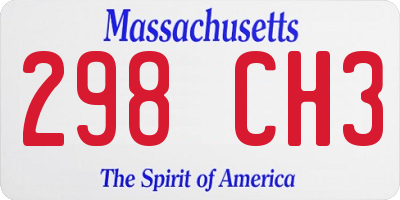 MA license plate 298CH3