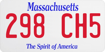 MA license plate 298CH5