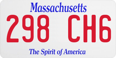MA license plate 298CH6