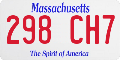 MA license plate 298CH7