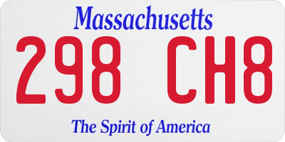 MA license plate 298CH8