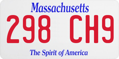 MA license plate 298CH9