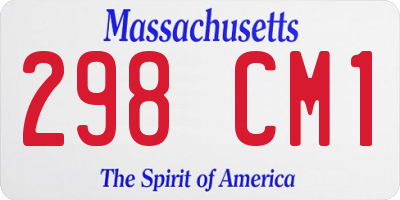 MA license plate 298CM1