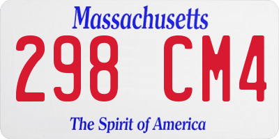 MA license plate 298CM4