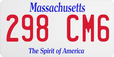 MA license plate 298CM6