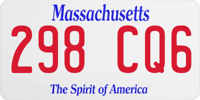 MA license plate 298CQ6